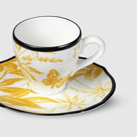 Gucci Herbarium coffee cup and saucer, double set .